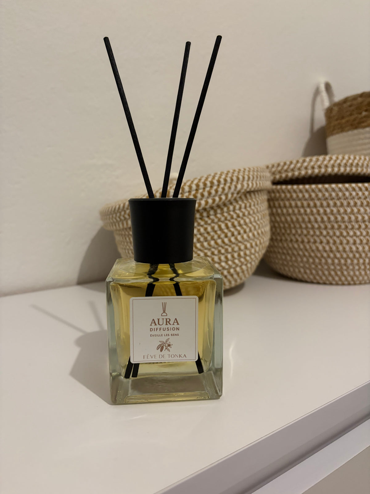 Diffuseur maison a batonnets Feve de Tonka - 200ml - Diffusion 2 mois