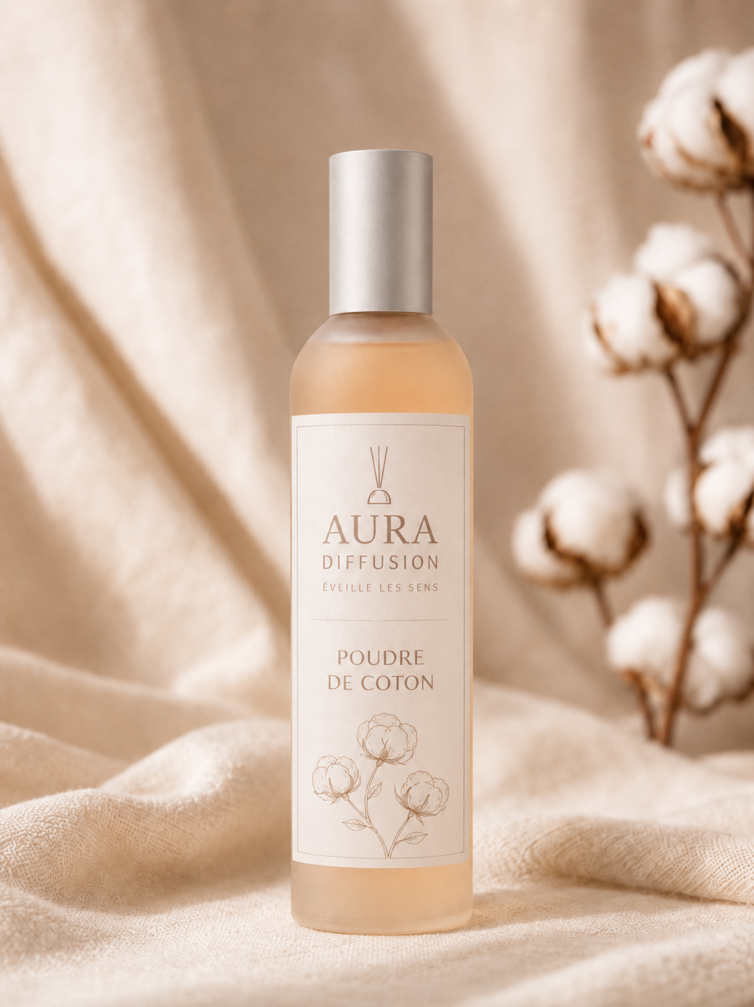 Vaporisateur d'ambiance Poudre de coton AURA DIFFUSION fabriqué à Grasse