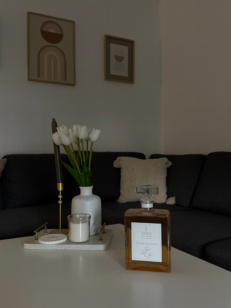 Parfum Poudre de Coton dans un salon