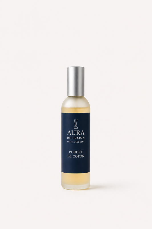 Vaporisateur parfum interieur Poudre de Coton 100ml Aura Diffusion