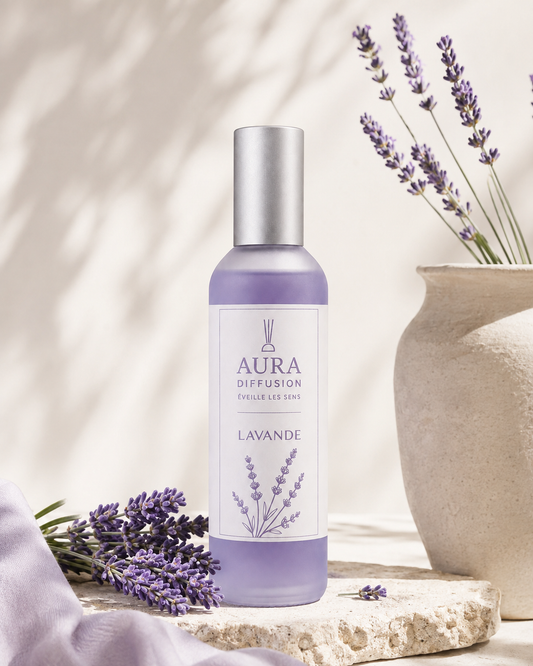 Vaporisateur interieur Lavande 100 ml Aura Diffusion, brume parfumee et spray parfum maison de Grasse